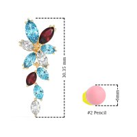 Marquise Floral Stud Earrings