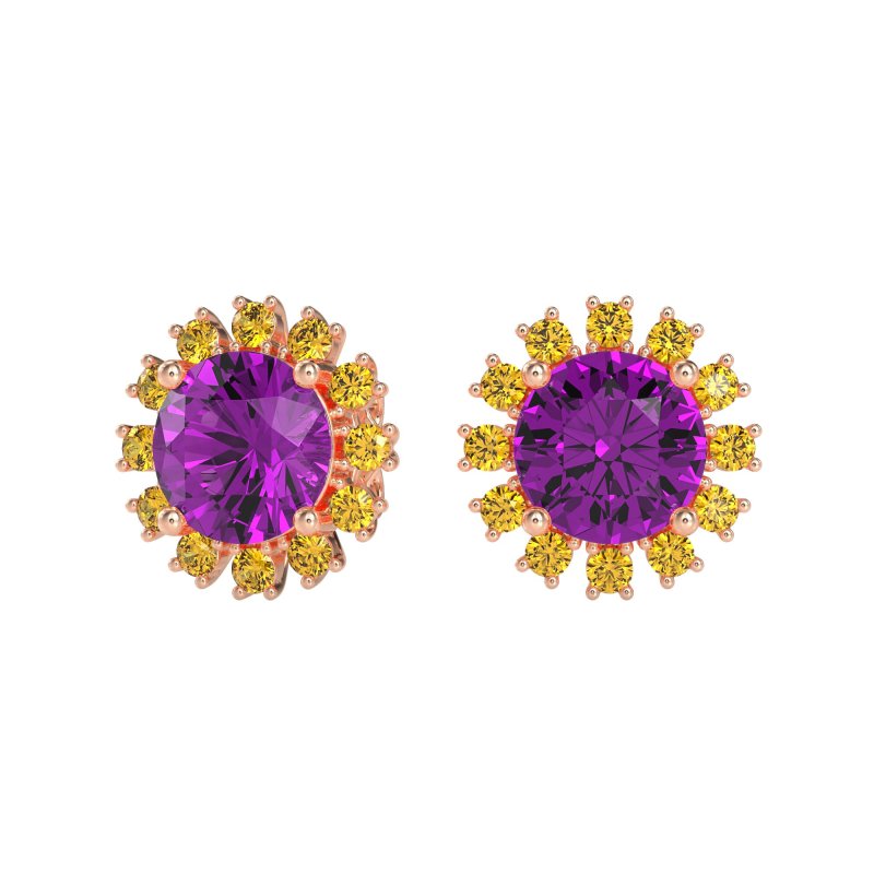 Antique Halo Stud Earrings