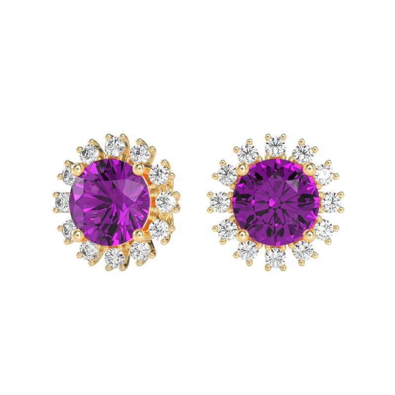 Antique Halo Stud Earrings