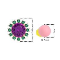 Antique Halo Stud Earrings