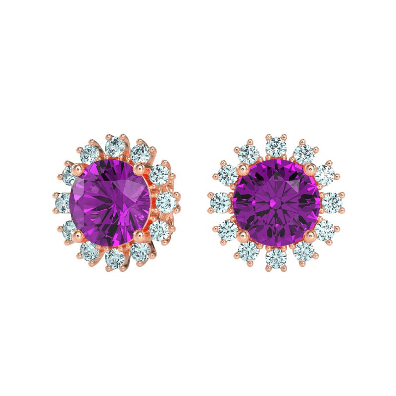 Antique Halo Stud Earrings