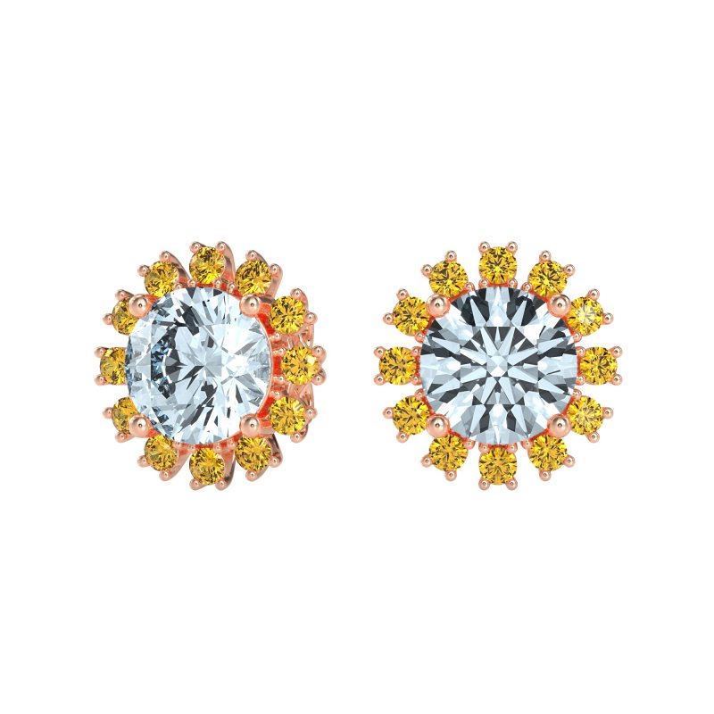 Antique Halo Stud Earrings
