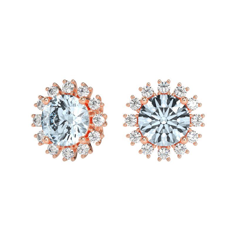 Antique Halo Stud Earrings