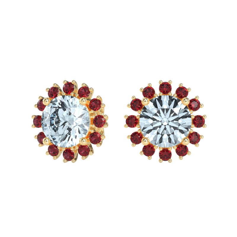 Antique Halo Stud Earrings