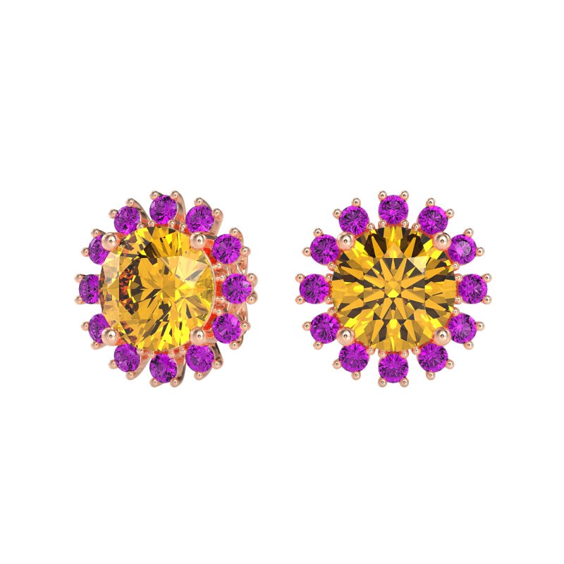 Antique Halo Stud Earrings