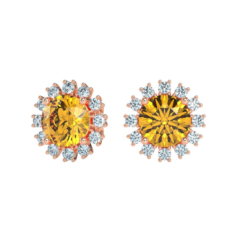 Antique Halo Stud Earrings