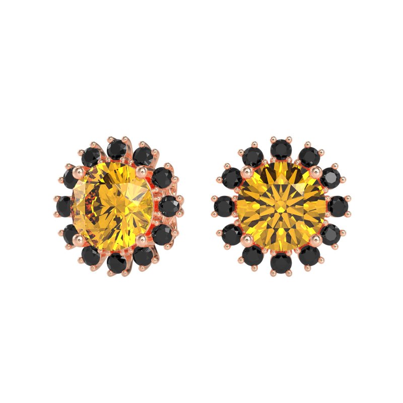 Antique Halo Stud Earrings