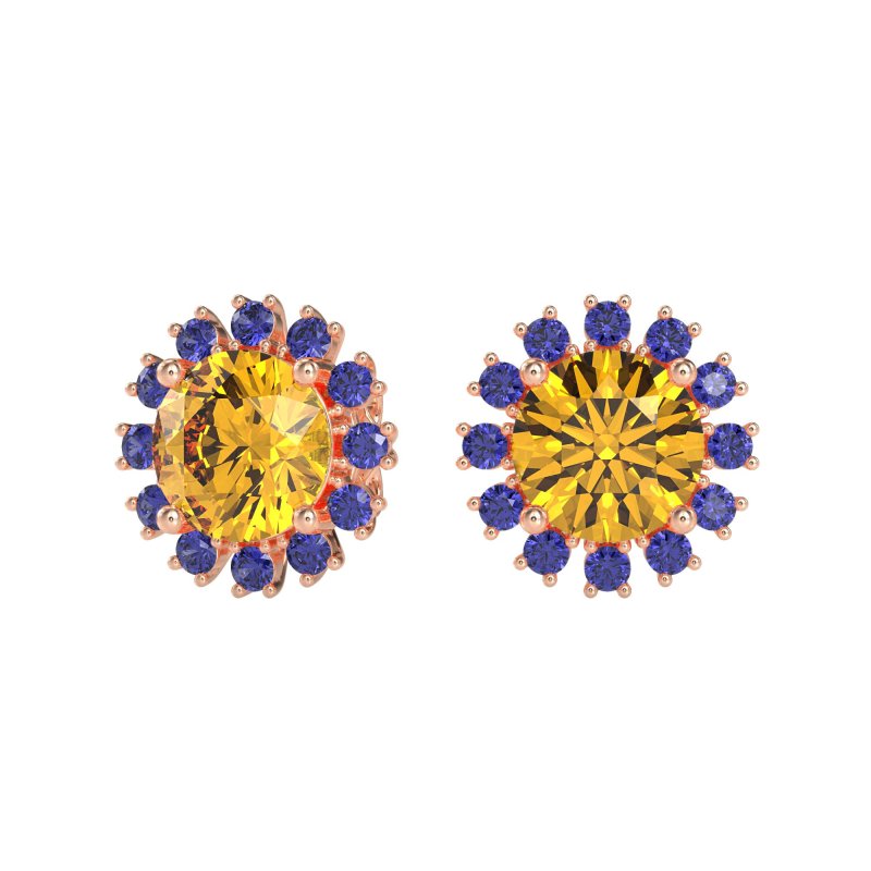 Antique Halo Stud Earrings