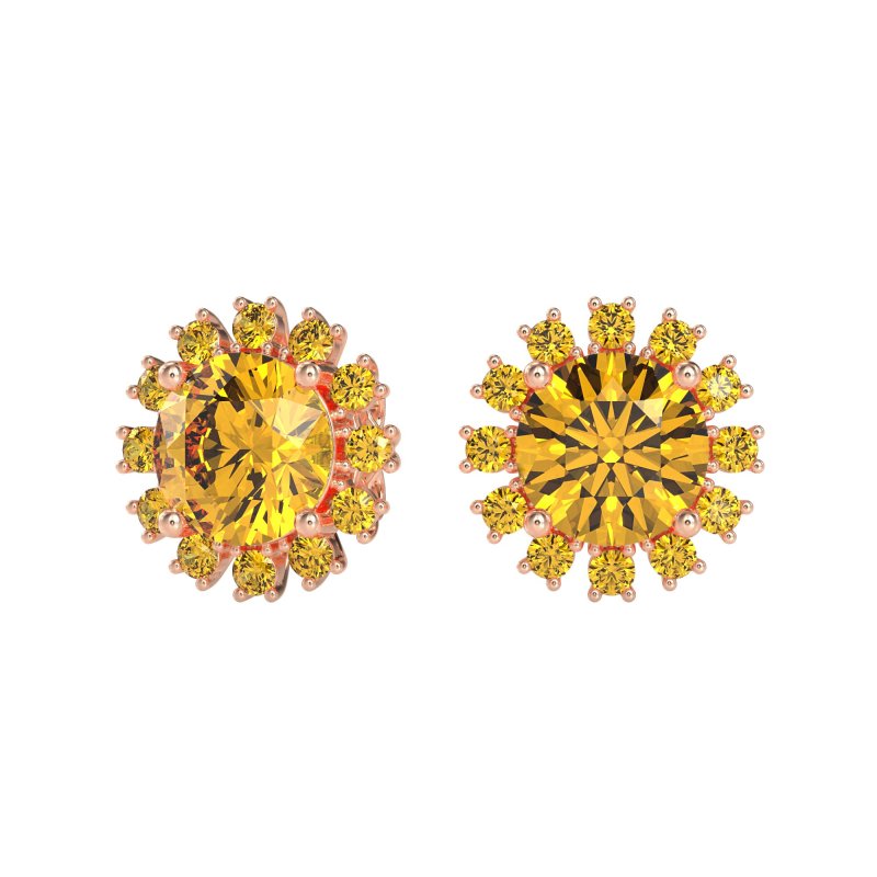 Antique Halo Stud Earrings