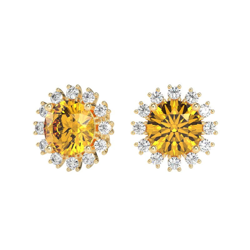 Antique Halo Stud Earrings