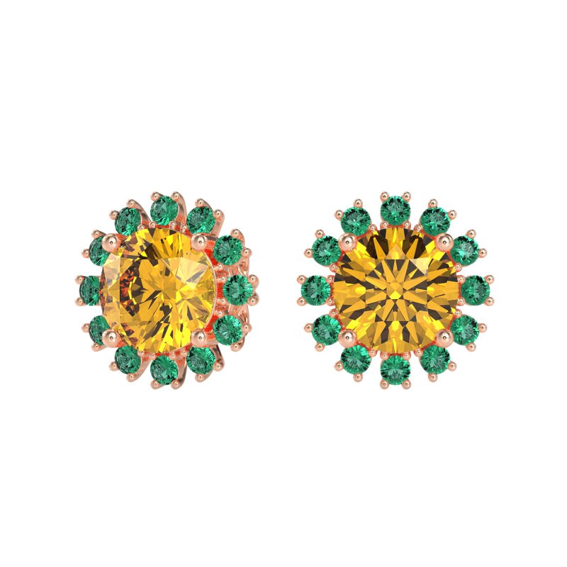 Antique Halo Stud Earrings