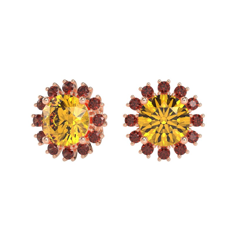Antique Halo Stud Earrings