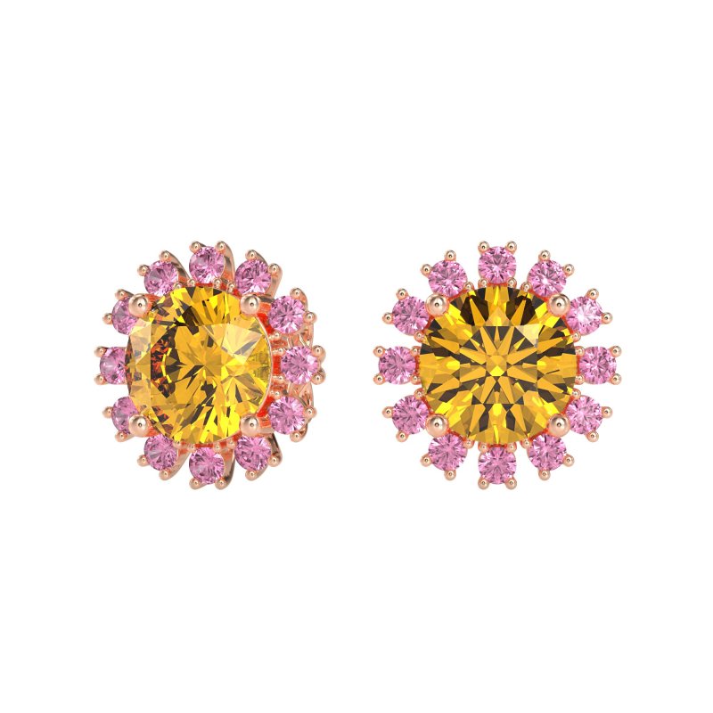Antique Halo Stud Earrings