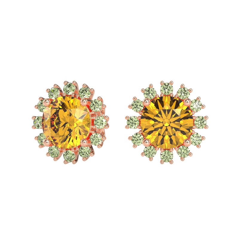Antique Halo Stud Earrings