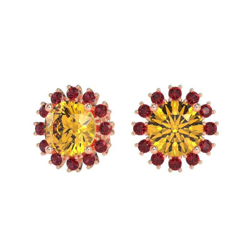 Antique Halo Stud Earrings