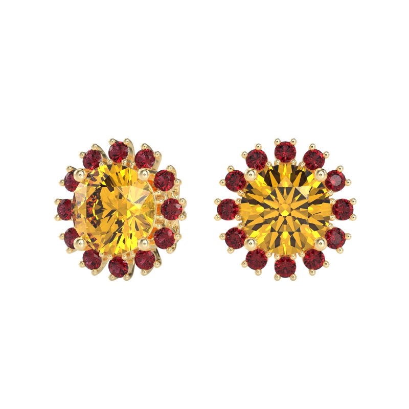 Antique Halo Stud Earrings