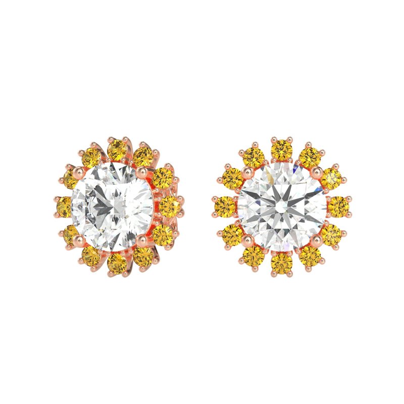 Antique Halo Stud Earrings