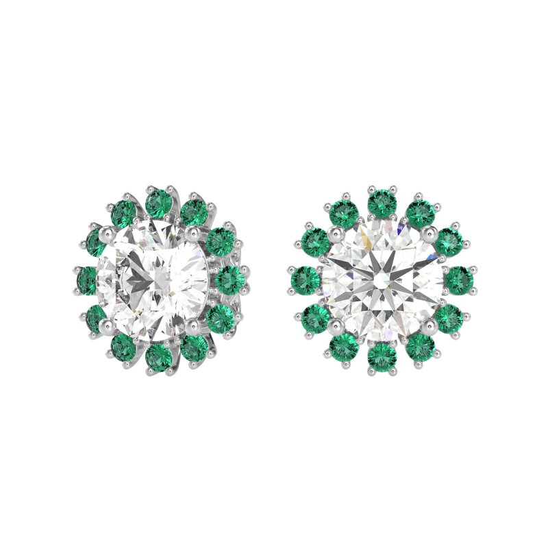Antique Halo Stud Earrings