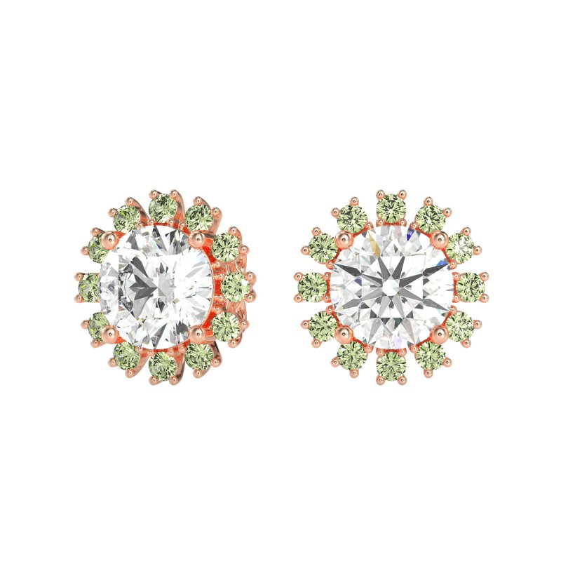 Antique Halo Stud Earrings