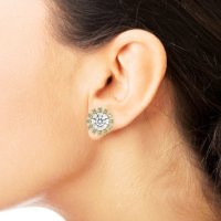 Antique Halo Stud Earrings