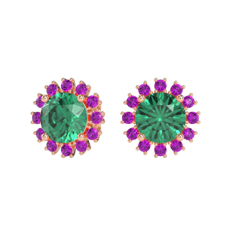 Antique Halo Stud Earrings