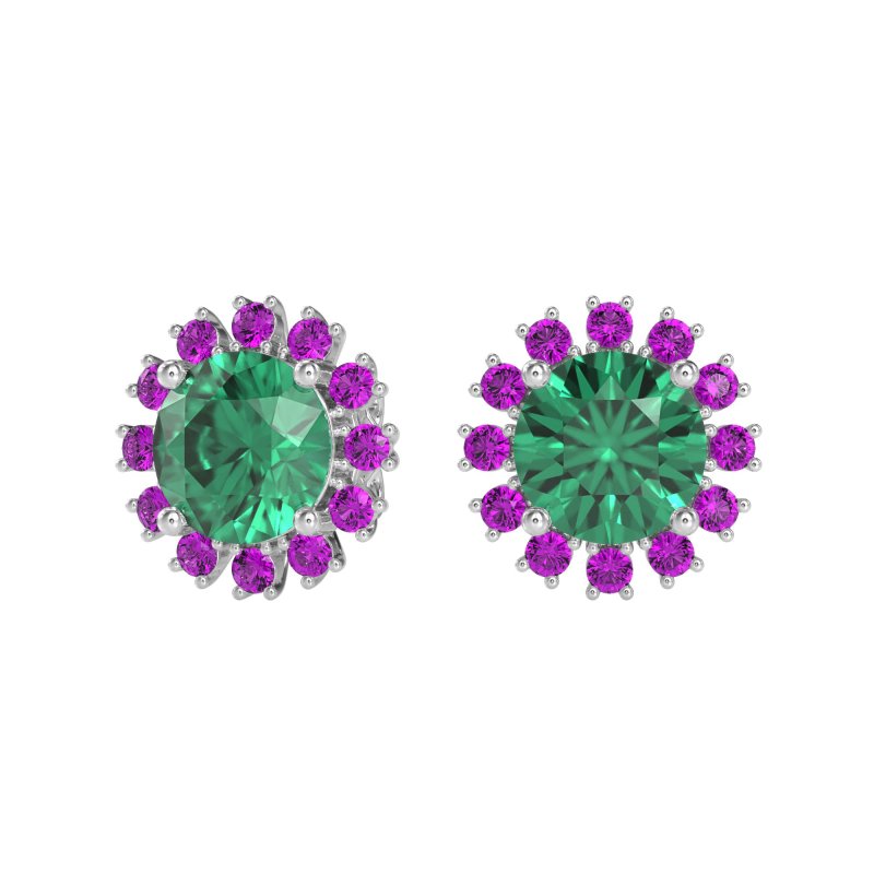 Antique Halo Stud Earrings