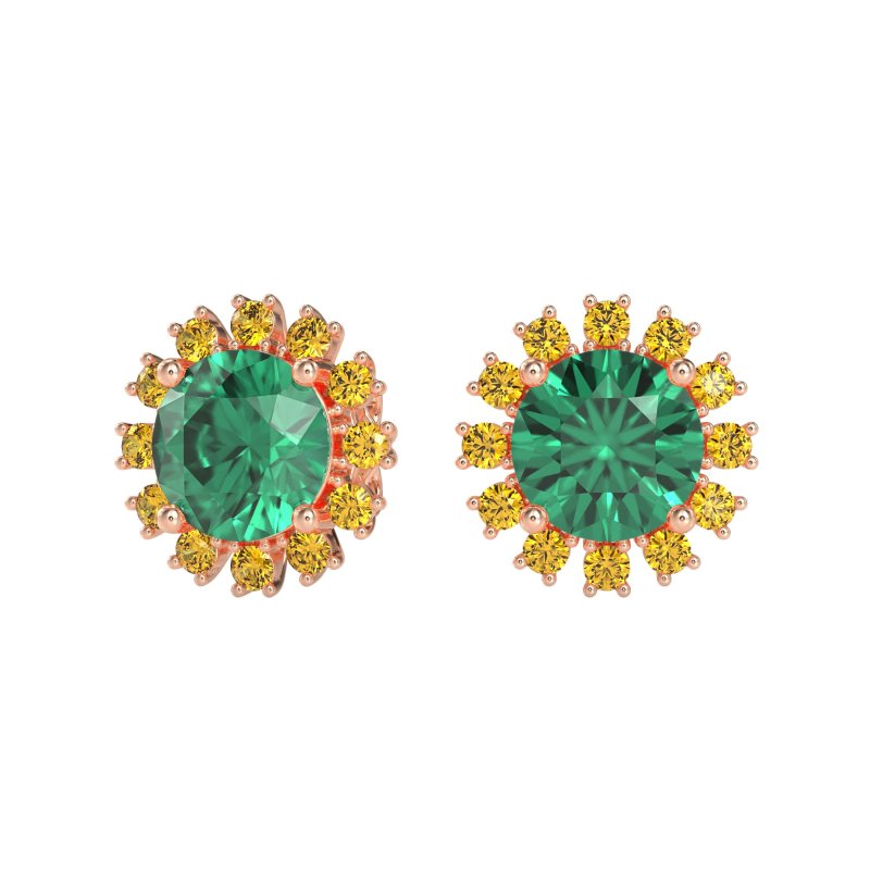 Antique Halo Stud Earrings