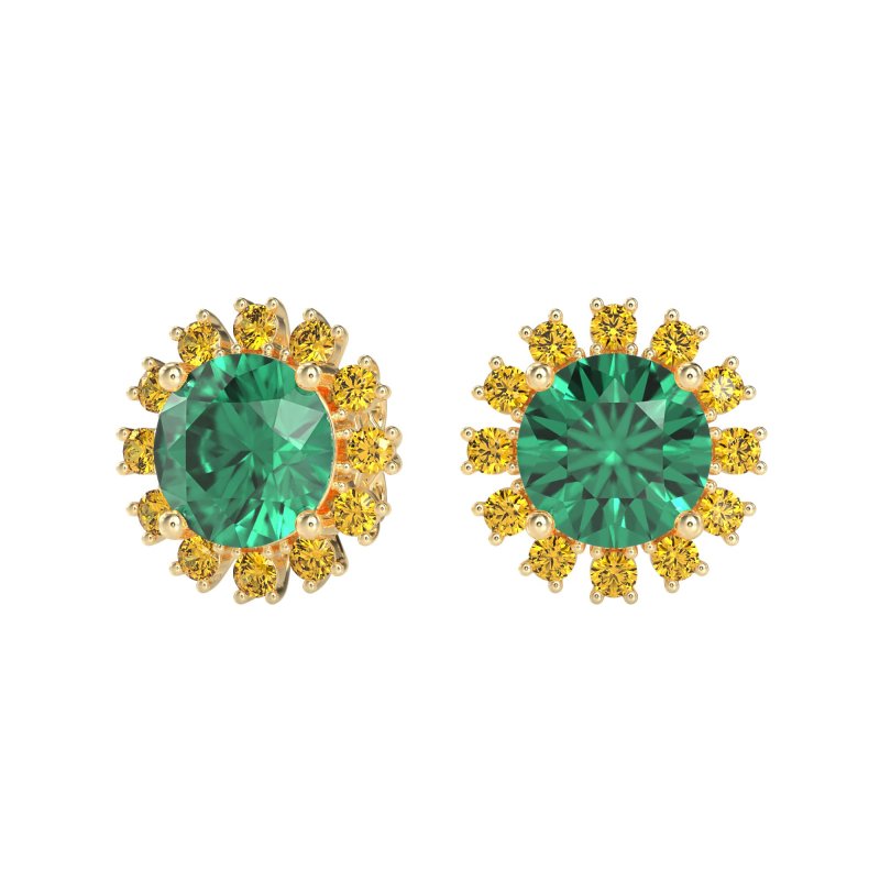 Antique Halo Stud Earrings