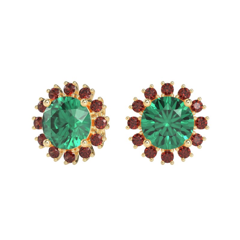 Antique Halo Stud Earrings