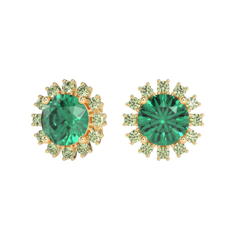 Antique Halo Stud Earrings