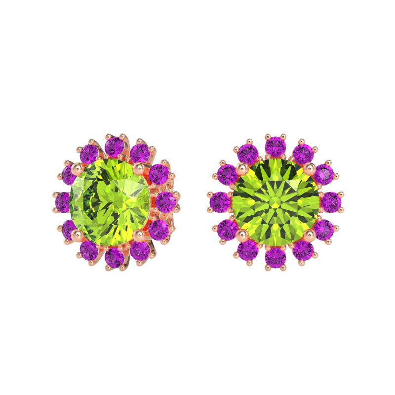 Antique Halo Stud Earrings