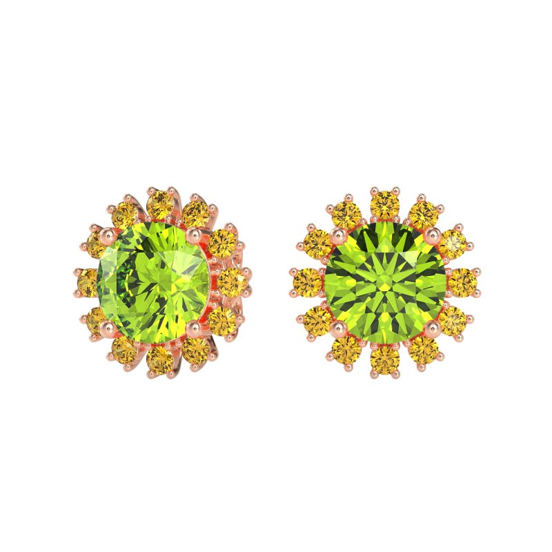 Antique Halo Stud Earrings