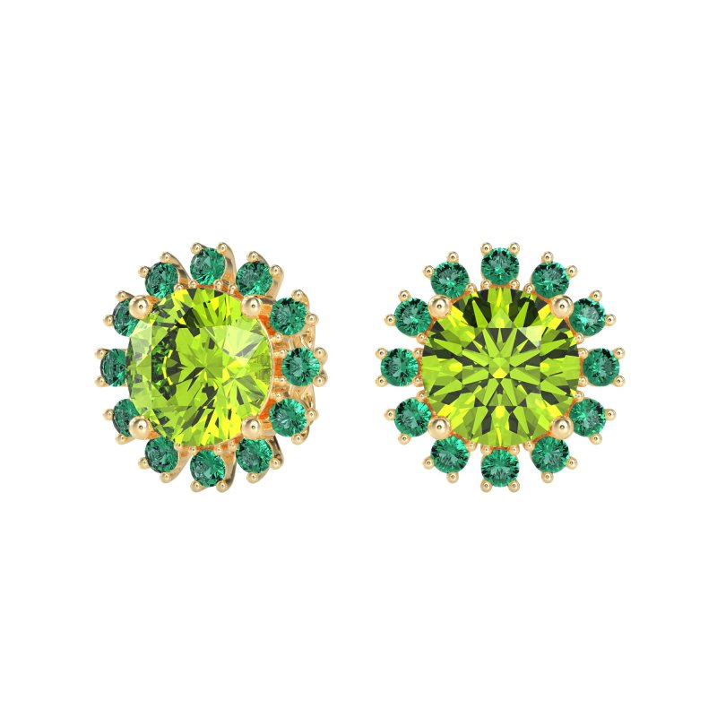 Antique Halo Stud Earrings
