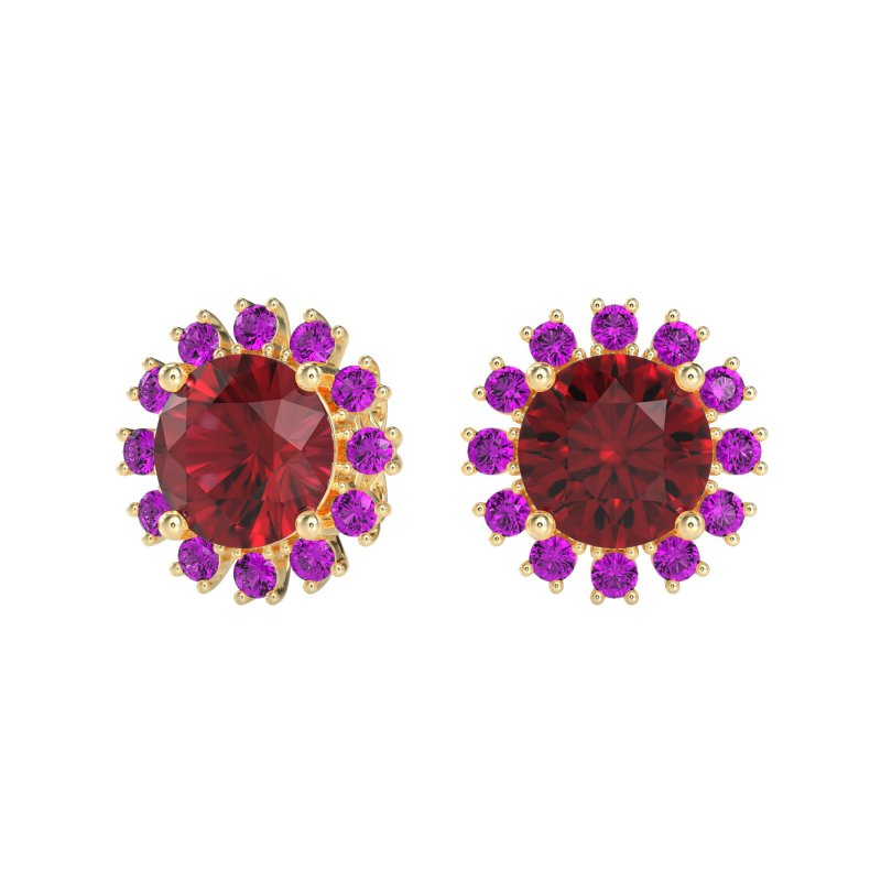 Antique Halo Stud Earrings