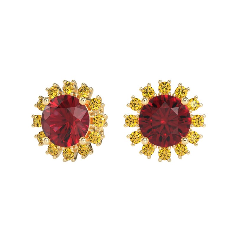 Antique Halo Stud Earrings