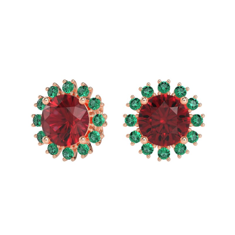 Antique Halo Stud Earrings