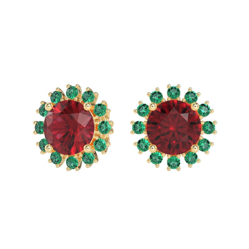 Antique Halo Stud Earrings