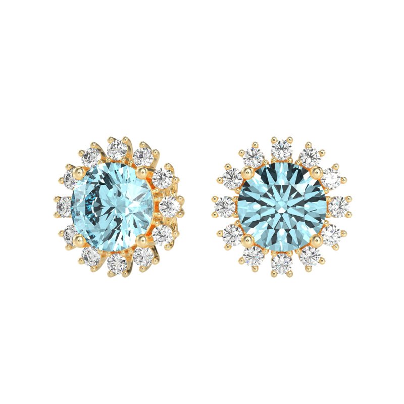 Antique Halo Stud Earrings