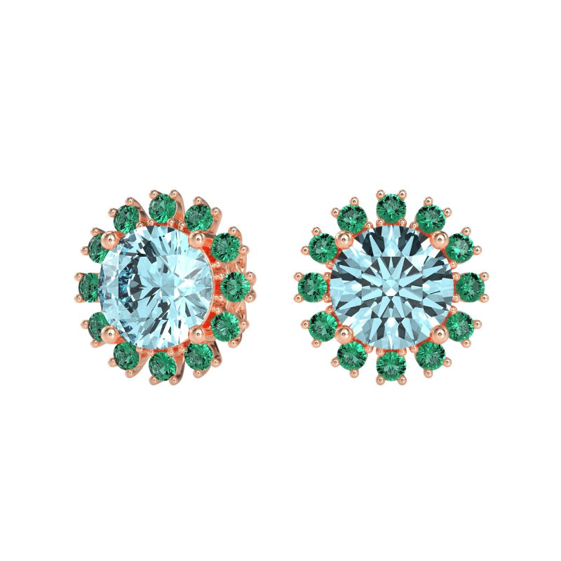 Antique Halo Stud Earrings