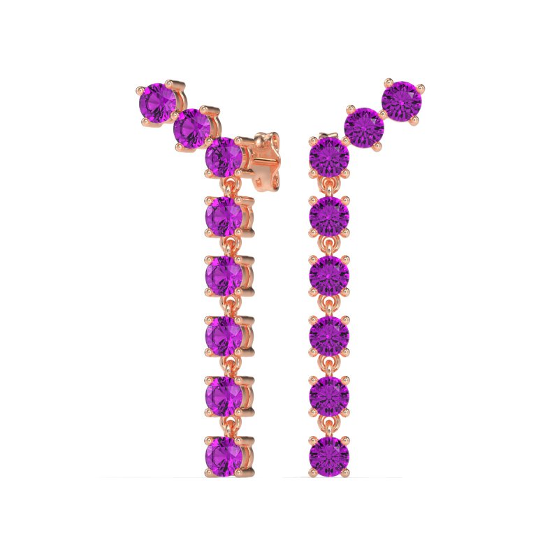 Waterfall Dangle Prong-Set Earrings