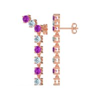 Waterfall Dangle Prong-Set Earrings