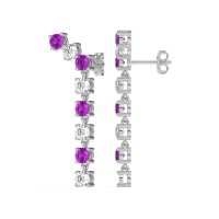 Waterfall Dangle Prong-Set Earrings