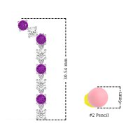 Waterfall Dangle Prong-Set Earrings