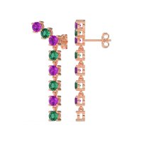 Waterfall Dangle Prong-Set Earrings