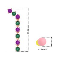 Waterfall Dangle Prong-Set Earrings