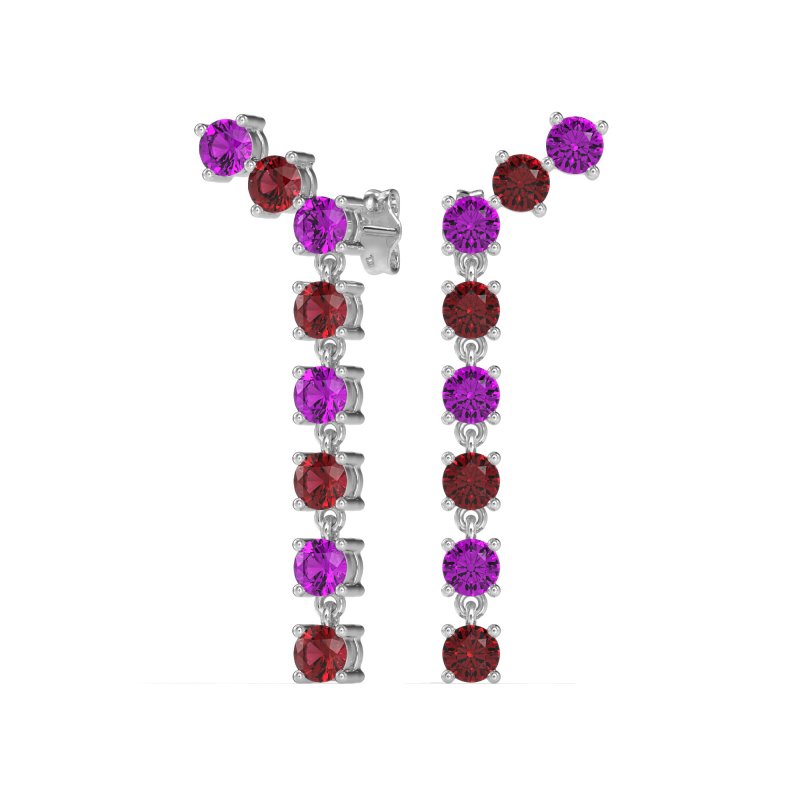 Waterfall Dangle Prong-Set Earrings