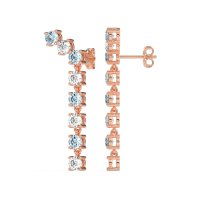 Waterfall Dangle Prong-Set Earrings