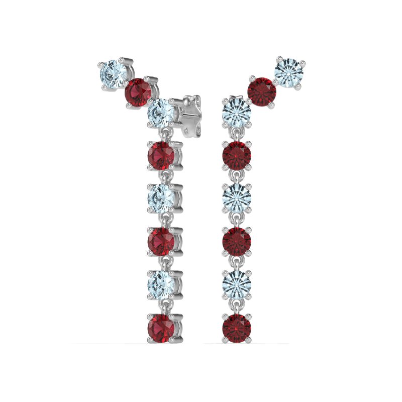 Waterfall Dangle Prong-Set Earrings
