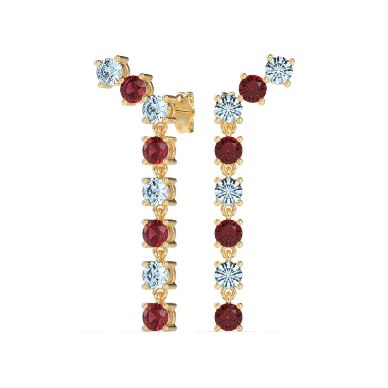 Waterfall Dangle Prong-Set Earrings