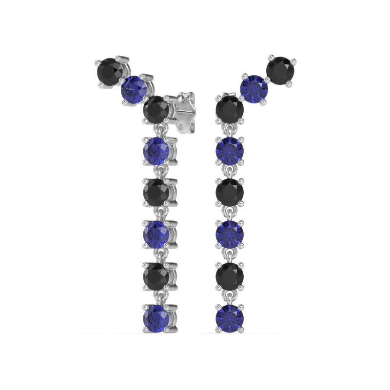 Waterfall Dangle Prong-Set Earrings